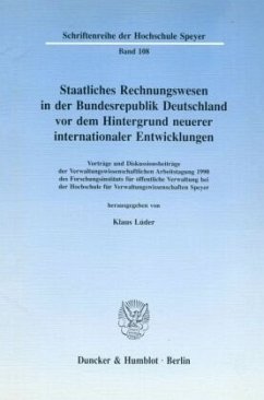 Staatliches Rechnungswesen in der Bundesrepublik Deutschland vor dem Hintergrund neuerer internationaler Entwicklungen. - Lüder, Klaus (Hrsg.)