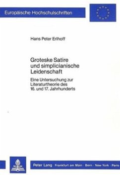 Cover Groteske Satire und simplicianische Leidenschaft