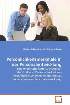 Persönlichkeitsmerkmale in der Personalentwicklung - Johann, Christer