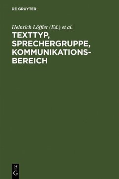 Cover Texttyp, Sprechergruppe, Kommunikationsbereich