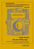 'Wie jener Weise sagt...' 'Wie jener Weise sagt...'