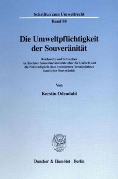 Cover Die Umweltpflichtigkeit der Souveränität.
