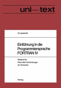 Einführung in die Programmiersprache FORTRAN IV - Günther, Lamprecht