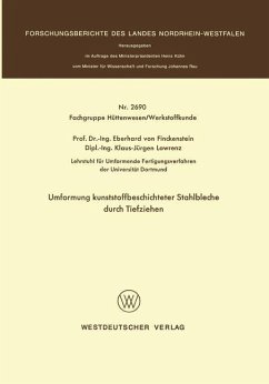 Umformung kunststoffbeschichteter Stahlbleche durch Tiefziehen - Finckenstein, Eberhard von