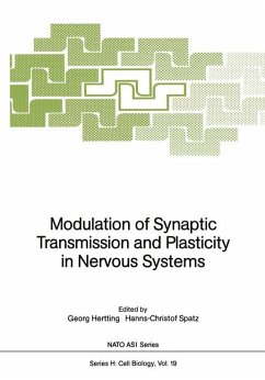 Cover Modulation of synaptic transmission and plasticity in nervous systems : [proceedings of the NATO Advanced Research Workshop on Modulation of Synaptic Transmission and Plasticity in Nervous Systems held in Il Ciocco, Castelvecchio Pascoli, Italy, September 8 - 13, 1987]. (=Publ. in cooperation with NATO Scientific Affairs Division / NATO: NATO ASI series / Series H, Cell biology ; Vol. 19).