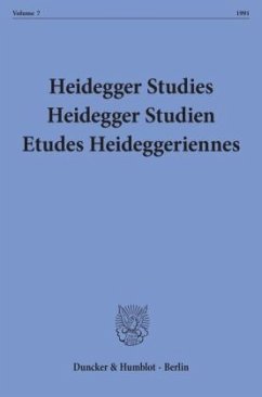 Cover Heidegger Studies / Heidegger Studien / Etudes Heideggeriennes.