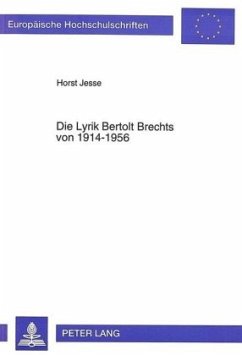 Die Lyrik Bertolt Brechts von 1914-1956 - Jesse, Horst