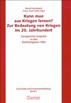 Cover Kann man aus Kriegen lernen?