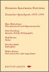 Jahrbuch der Henning-Kaufmann-Stiftung 1995-1999 - Walter Krämer