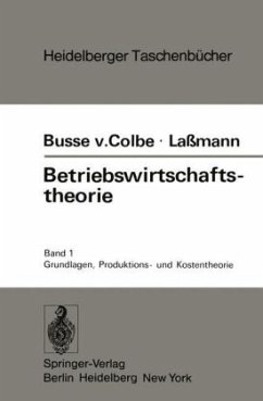 Betriebswirtschaftstheorie - Busse von Colbe, Walther;Lassmann, G.