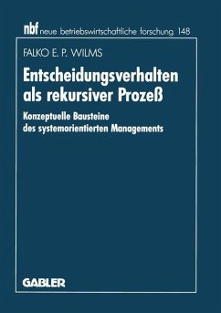 Entscheidungsverhalten als rekursiver Prozeß - Wilms, Falko E. P.