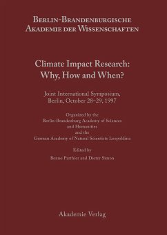 Climate Impact Research: Why, How and When? - Parthier, Benno / Simon, Dieter (eds.)