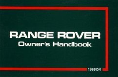 Range Rover Owner Hndbk 1986+ - Brooklands Books Ltd