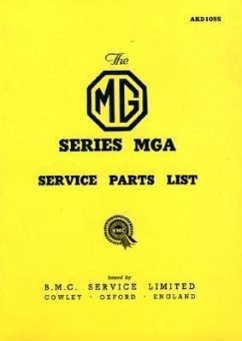 MG MGA 1500 Parts Catalog - Brooklands Books Ltd