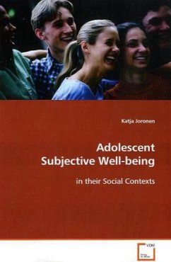 Adolescent Subjective Well-being - Joronen, Katja
