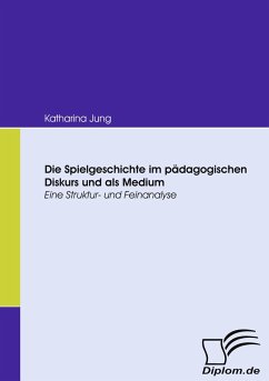 Cover Die Spielgeschichte im pädagogischen Diskurs und als Medium