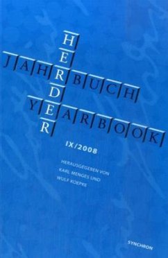 Cover Herder Jahrbuch IX / 2008. Herder Yearbook IX / 2008