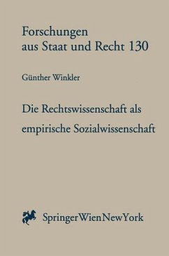 Die Rechtswissenschaft als empirische Sozialwissenschaft - Winkler, Günther