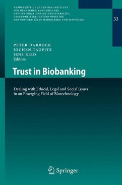 Trust in Biobanking - Dabrock, Peter / Taupitz, Jochen / Ried, Jens (Hrsg.)