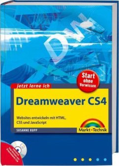 Cover Jetzt lerne ich Dreamweaver CS4, m. CD-ROM
