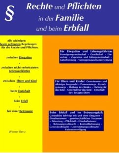 Rechte und Pflichten in der Familie und beim Erbfall - Renz, Werner
