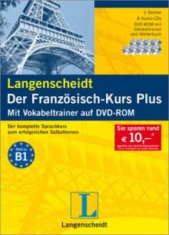 Langenscheidt Der Französisch-Kurs Plus, 8 Audio-CDs, 3 Bücher u. 1 DVD-ROM