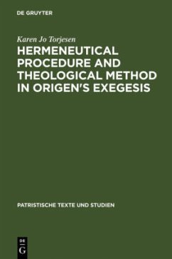 Hermeneutical Procedure and Theological Method in Origen's Exegesis - Torjesen, Karen Jo