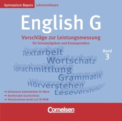 English G. Bd. 3. Vorschläge zur Leistungsmessung für Schulaufgaben und Exemporalien. Gymnasium Baye...