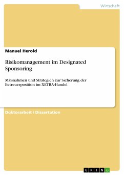 Risikomanagement im Designated Sponsoring - Herold, Manuel