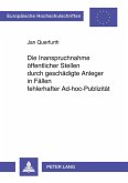 Die Inanspruchnahme öffentlicher Stellen durch geschädigte Anleger in Fällen fehlerhafter Ad-hoc-Publizität