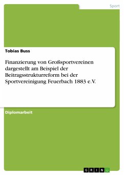 Finanzierung von Großsportvereinen dargestellt am Beispiel der Beitragsstrukturreform bei der Sportvereinigung Feuerbach 1883 e.V. - Buss, Tobias