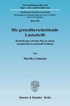 Die grenzüberschreitende Lastschrift. - Lohmann, Mareike