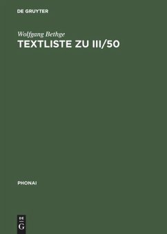 Textliste zu III/50 - Bethge, Wolfgang