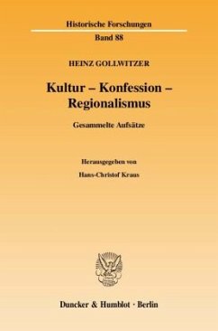 Kultur - Konfession - Regionalismus. - Gollwitzer, Heinz