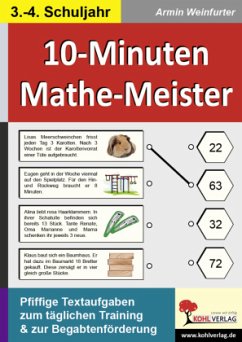 10-Minuten-Mathe-Meister, 3.-4. Schuljahr - Weinfurter, Armin