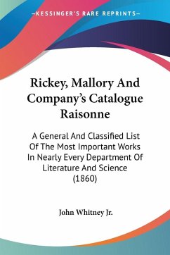 Cover Rickey, Mallory And Company's Catalogue Raisonne