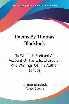 Poems By Thomas Blacklock - Blacklock, Thomas