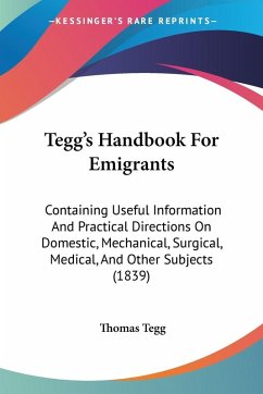 Cover Tegg's Handbook For Emigrants