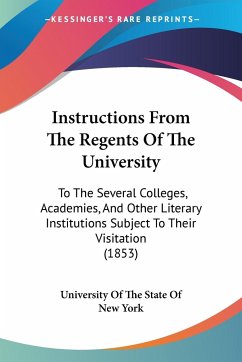 Instructions From The Regents Of The University - University Of The State Of New York