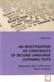 AN INVESTIGATION OF CONSTRUCTS OF SECOND LANGUAGE LISTENING TESTS