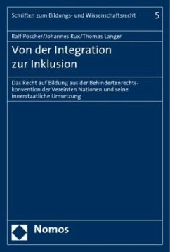 Von der Integration zur Inklusion - Poscher, Ralf;Rux, Johannes;Langer, Thomas