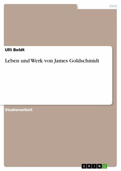 Leben und Werk von James Goldschmidt - Boldt, Ulli
