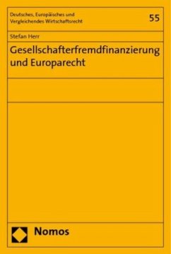 Cover Gesellschafterfremdfinanzierung und Europarecht