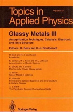 Amorphization Techniques, Catalysis, Electronic and Ionic Structure / Glassy Metals 3