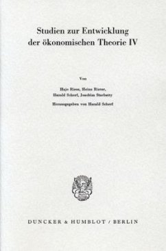 Cover Studien zur Entwicklung der ökonomischen Theorie