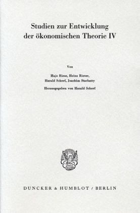 Studien zur Entwicklung der ökonomischen Theorie