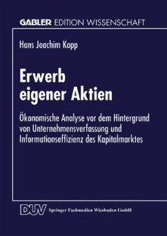 Erwerb eigener Aktien - Kopp, Hans J.