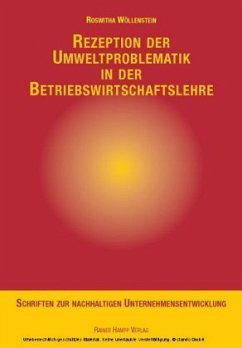 Cover Rezeption der Umweltproblematik in der Betriebswirtschaftslehre