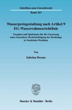 Cover Wasserpreisgestaltung nach Artikel 9 EG-Wasserrahmenrichtlinie.