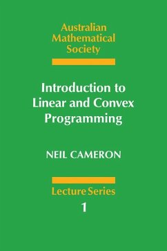 Introduction to Linear and Convex Programming - Cameron, Neil; Neil, Cameron